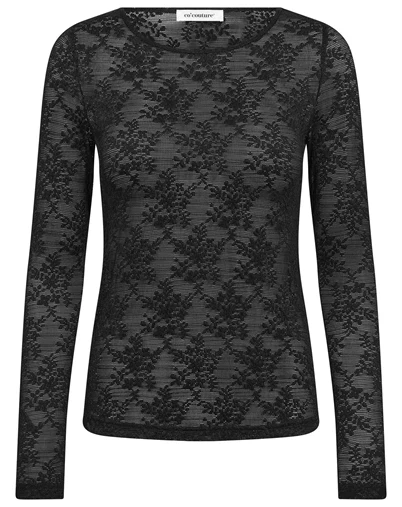 Co' Couture - BirtaCC O-Neck Bluse - Black